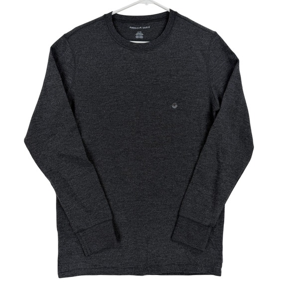 American Eagle Outfitters Other - American‎ Eagle Outfitters Shirt Mens Small Gray Thermal Long Sleeve Crewneck